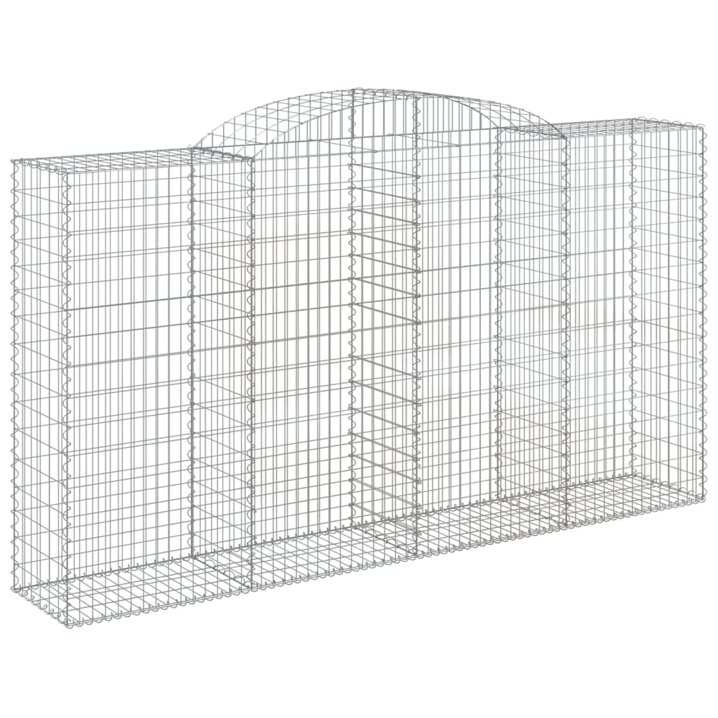 Coșuri gabion arcuite 2 buc, 300x50x160/180 cm, fier galvanizat