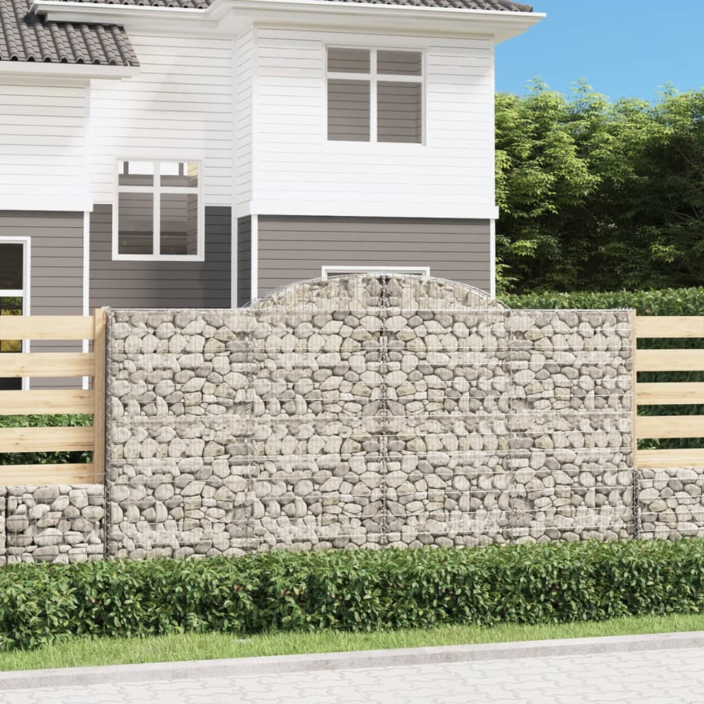 Coșuri gabion arcuite 5 buc, 300x50x160/180 cm, fier galvanizat