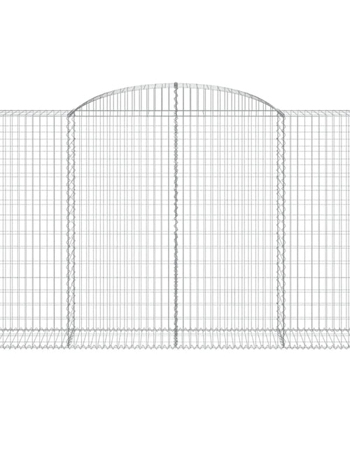 Загрузите изображение в средство просмотра галереи, Coșuri gabion arcuite 8 buc, 300x50x160/180 cm, fier galvanizat
