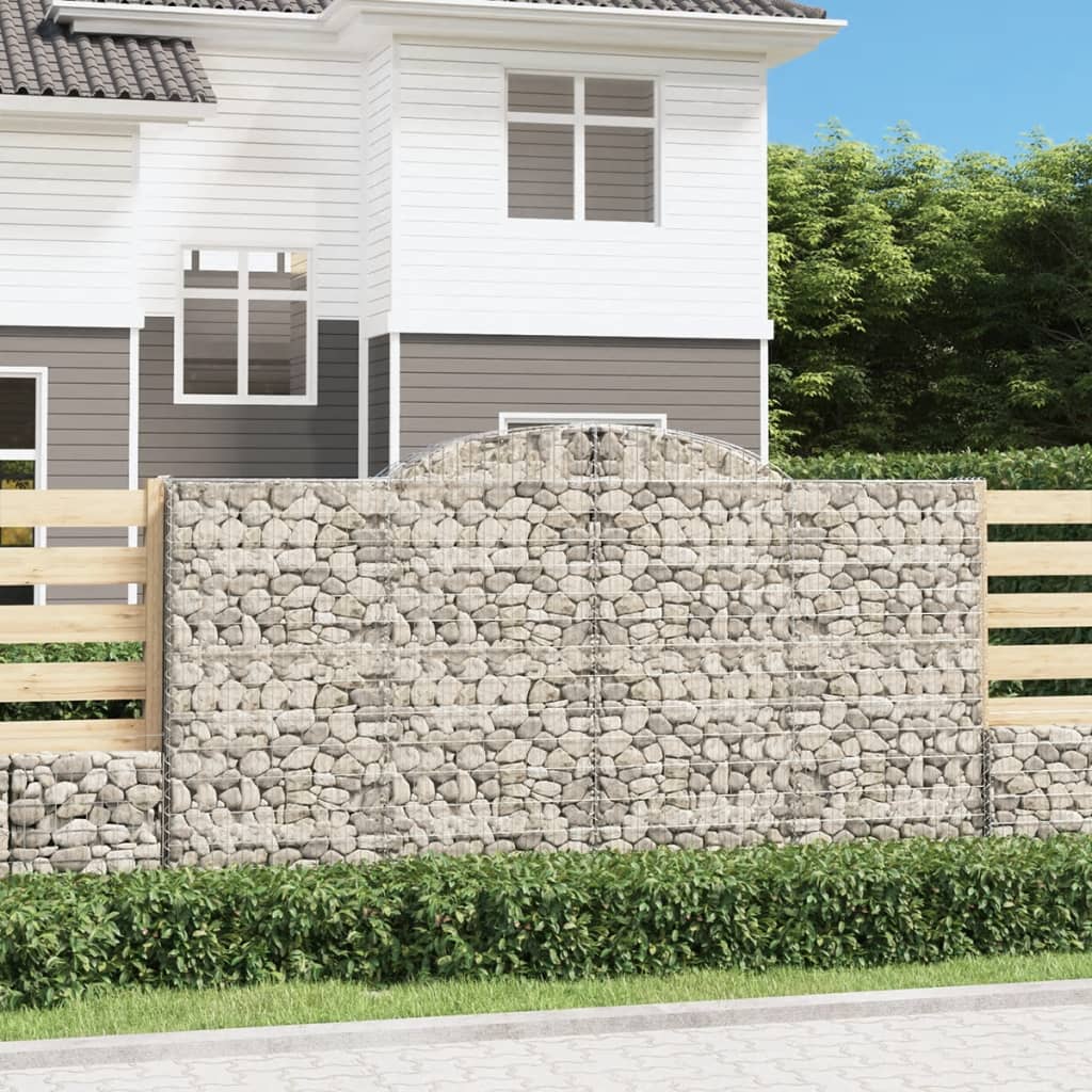 Coșuri gabion arcuite 8 buc, 300x50x160/180 cm, fier galvanizat