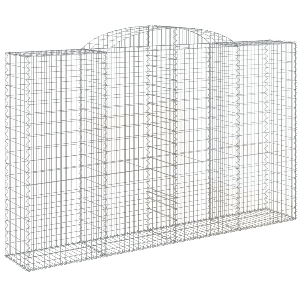 Coșuri gabion arcuite 3 buc, 300x50x180/200 cm, fier galvanizat