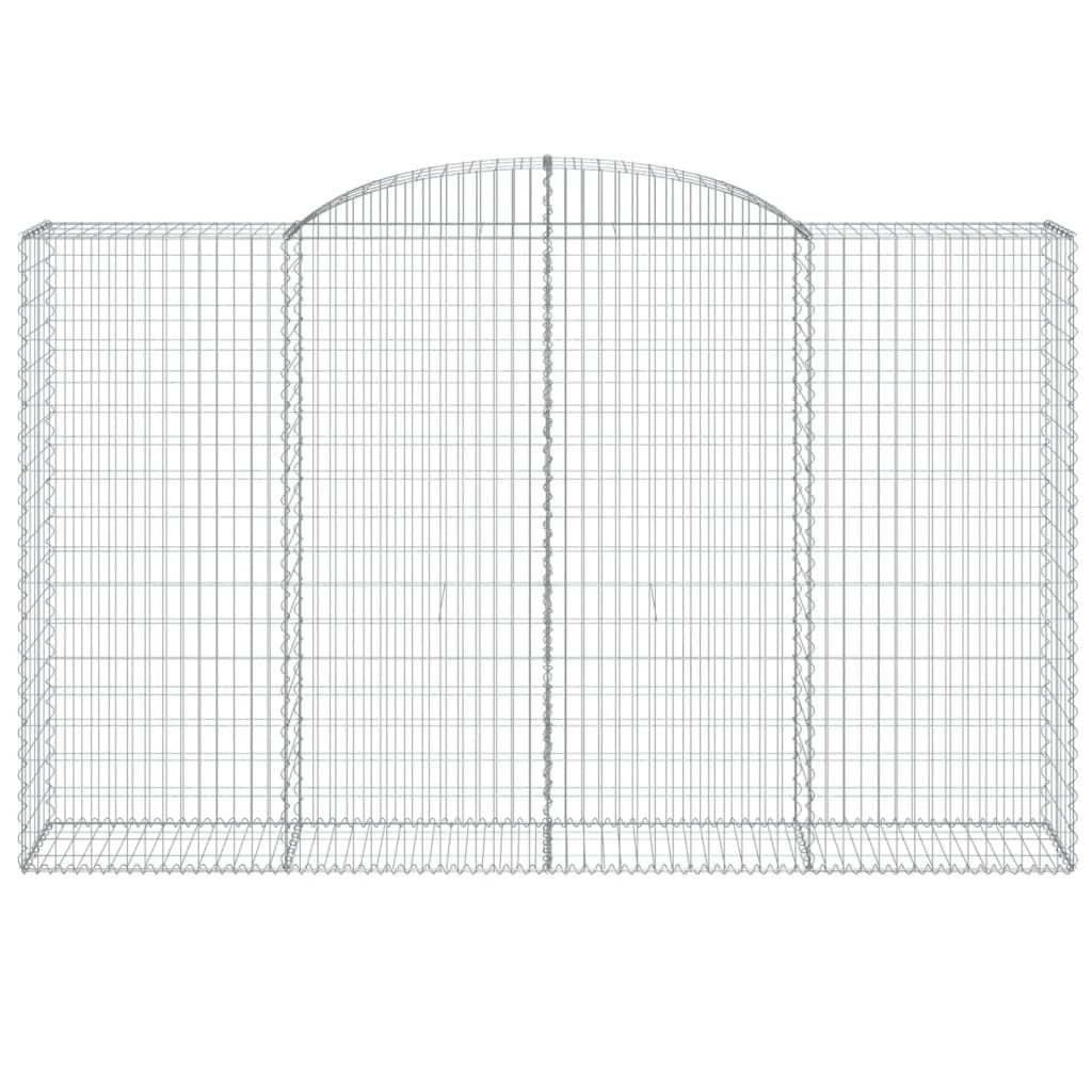 Coșuri gabion arcuite 4 buc, 300x50x180/200 cm, fier galvanizat