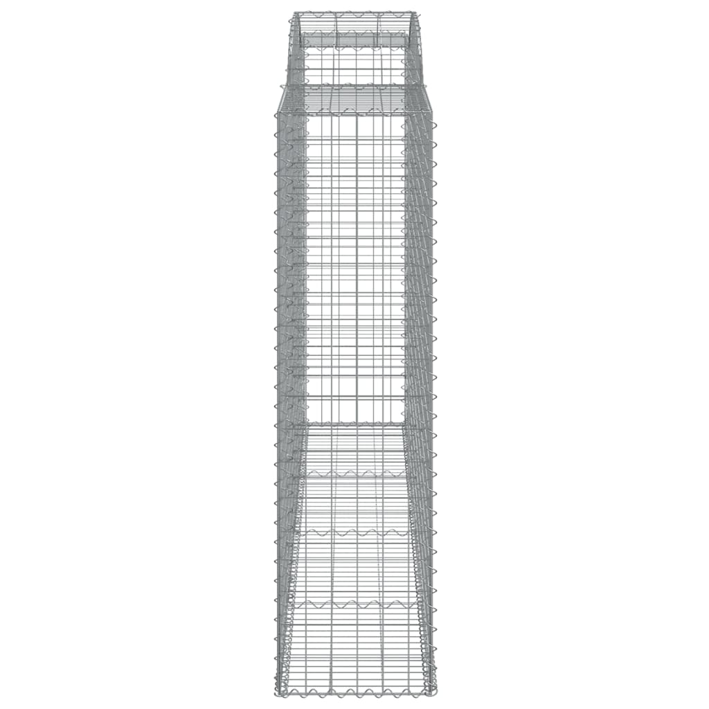 Coșuri gabion arcuite 4 buc, 300x50x180/200 cm, fier galvanizat