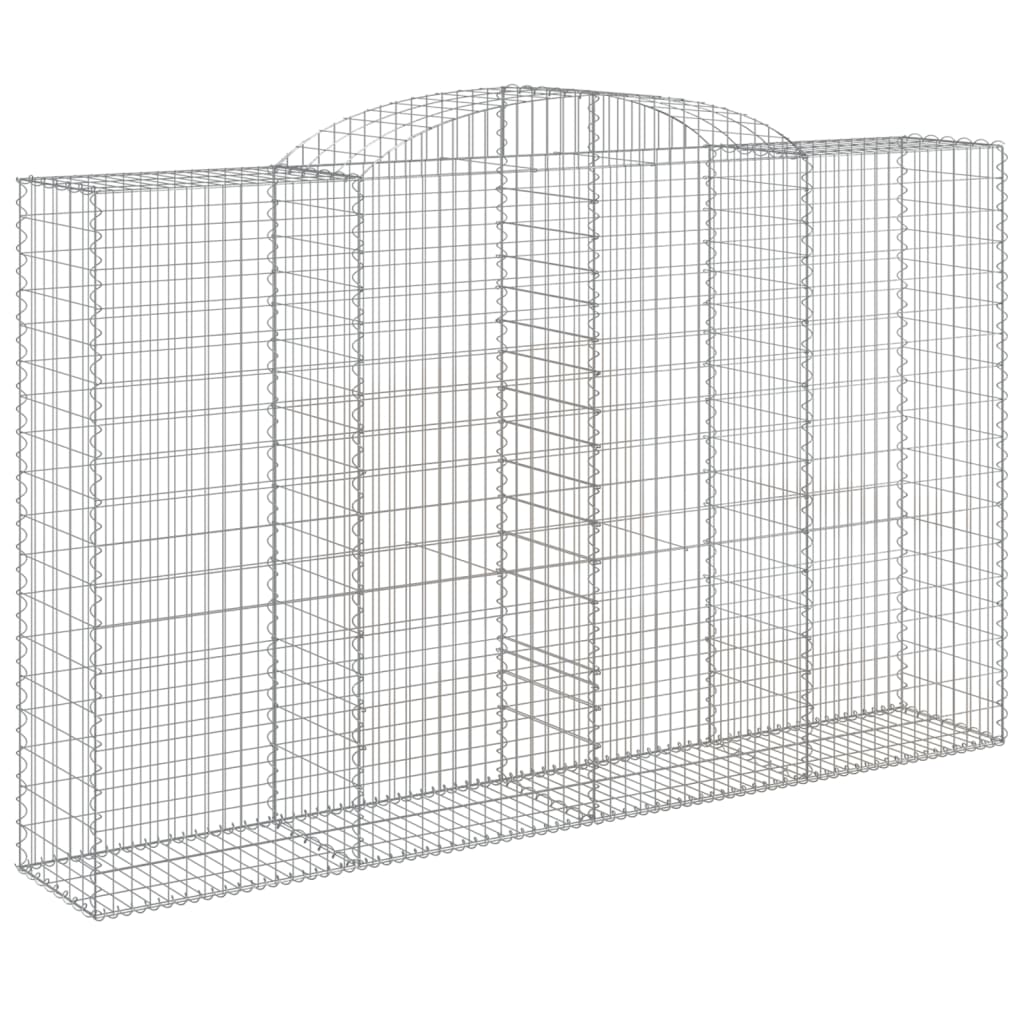 Coșuri gabion arcuite 5 buc, 300x50x180/200 cm, fier galvanizat