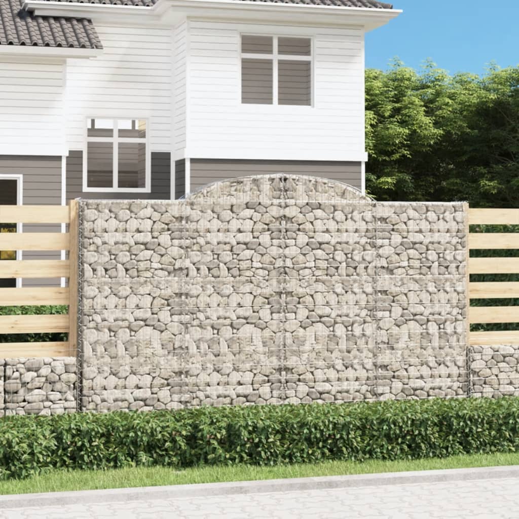 Coșuri gabion arcuite 5 buc, 300x50x180/200 cm, fier galvanizat