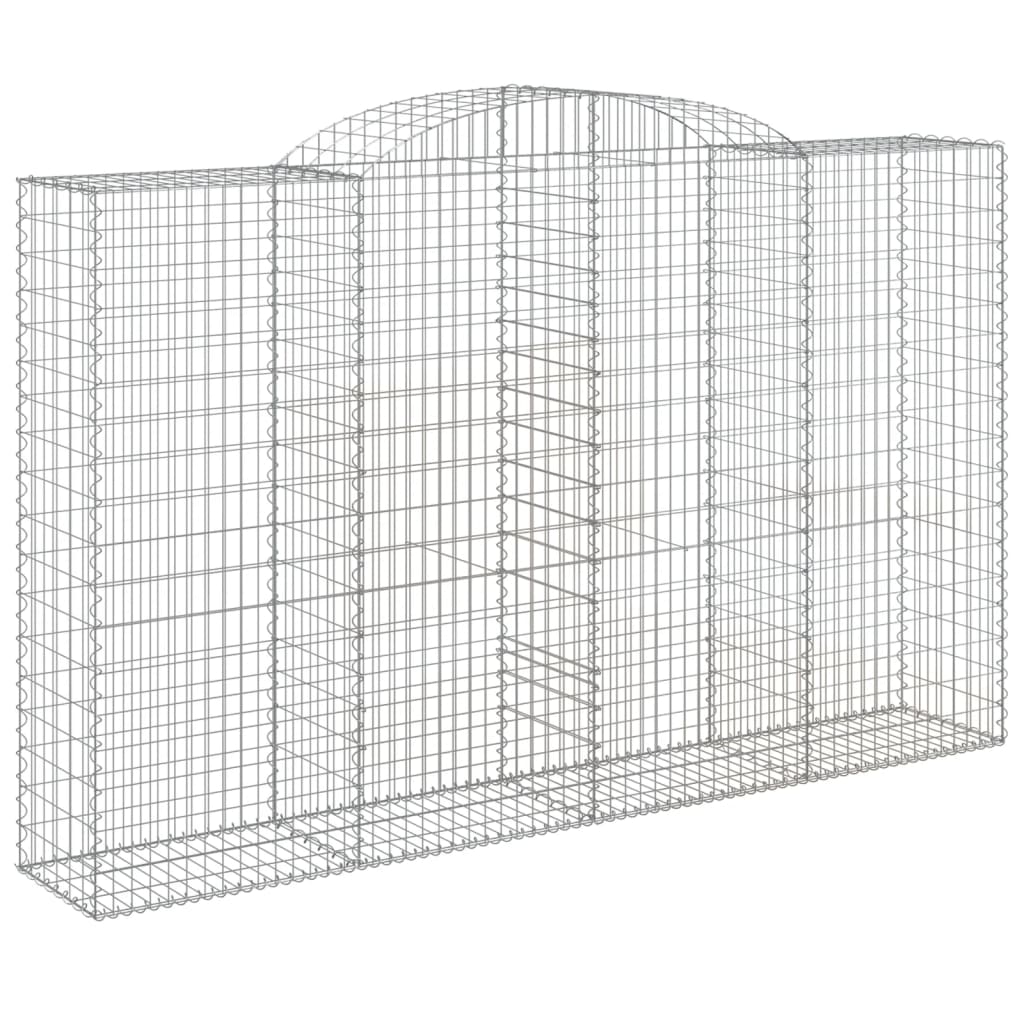 Coșuri gabion arcuite 6 buc, 300x50x180/200 cm, fier galvanizat