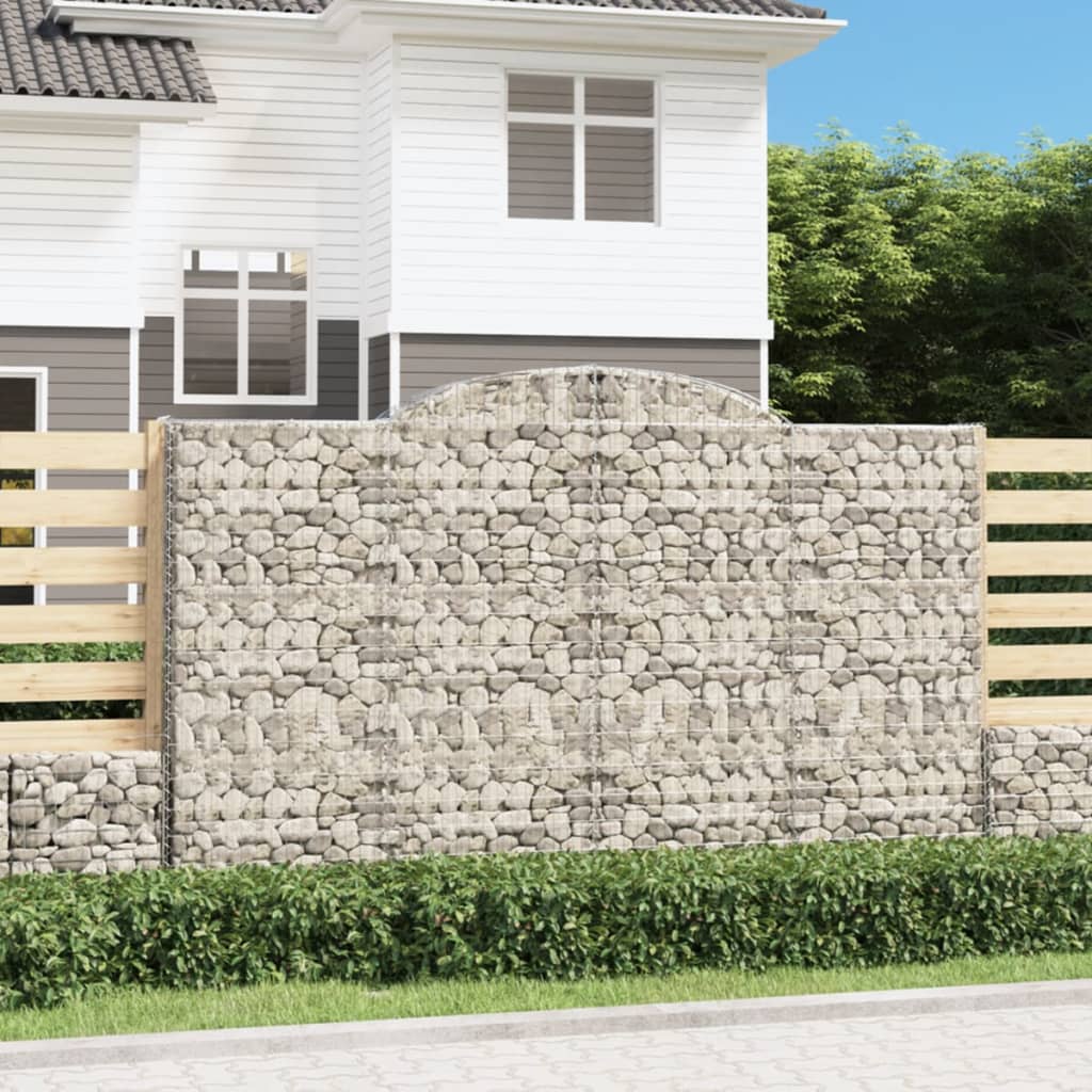 Coșuri gabion arcuite 6 buc, 300x50x180/200 cm, fier galvanizat