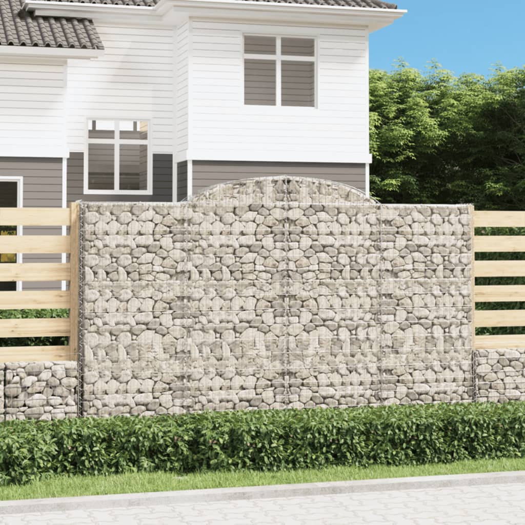 Coșuri gabion arcuite 8 buc, 300x50x180/200 cm, fier galvanizat