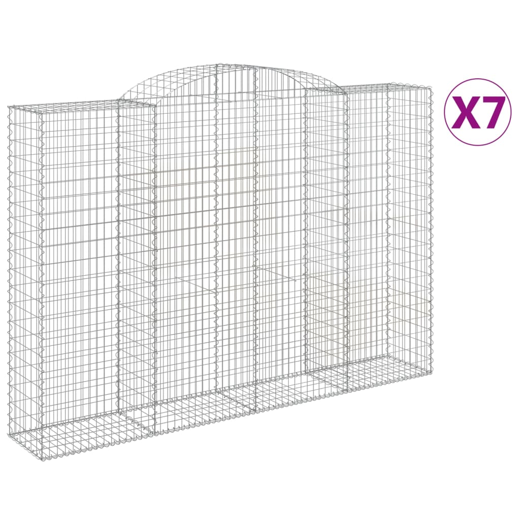 Coșuri gabion arcuite 7 buc. 300x50x200/220 cm, fier galvanizat