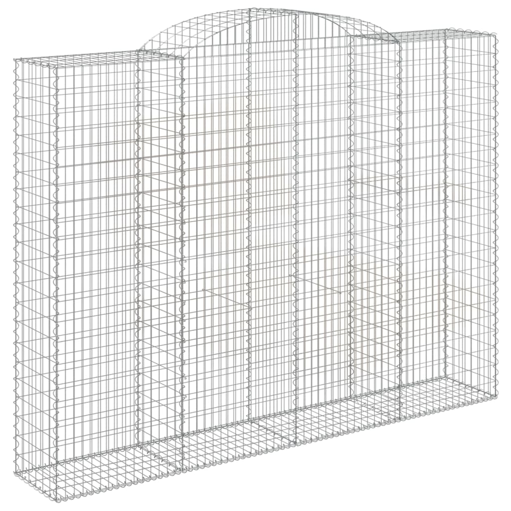 Coșuri gabion arcuite, 3 buc, 300x50x220/240cm, fier galvanizat