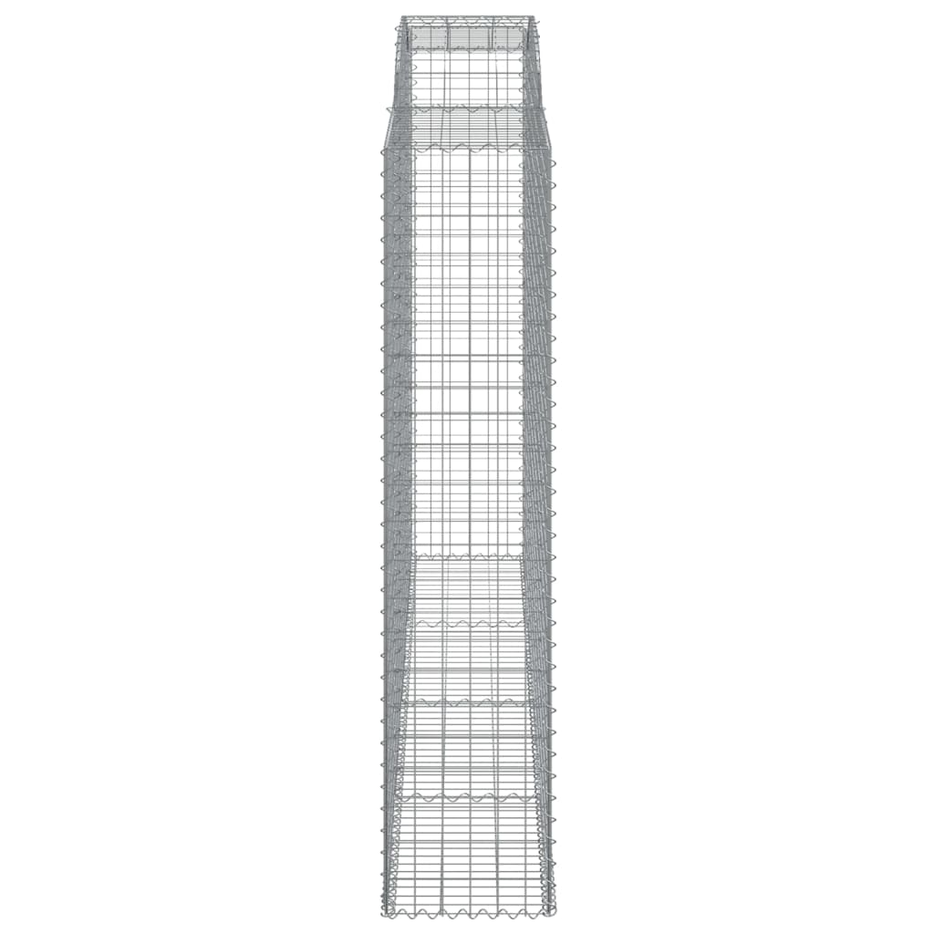 Coșuri gabion arcuite, 3 buc, 300x50x220/240cm, fier galvanizat