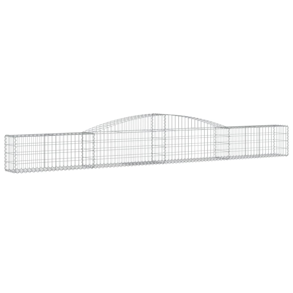 Coșuri gabion arcuite 3 buc, 400x30x40/60 cm, fier galvanizat