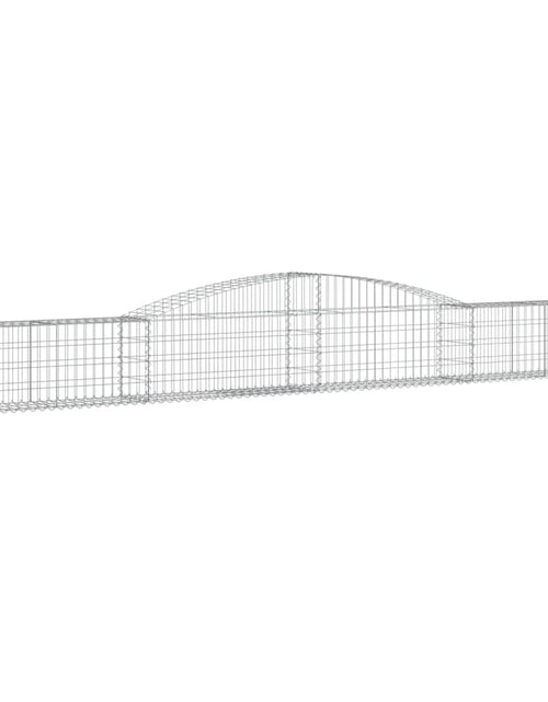 Загрузите изображение в средство просмотра галереи, Coșuri gabion arcuite 4 buc, 400x30x40/60 cm, fier galvanizat
