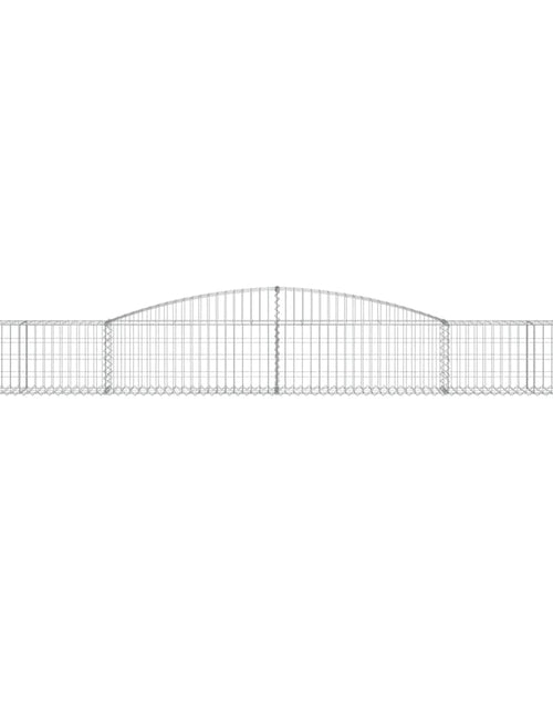 Загрузите изображение в средство просмотра галереи, Coșuri gabion arcuite 4 buc, 400x30x40/60 cm, fier galvanizat
