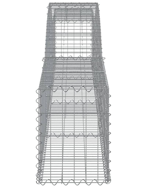 Загрузите изображение в средство просмотра галереи, Coșuri gabion arcuite 4 buc, 400x30x40/60 cm, fier galvanizat
