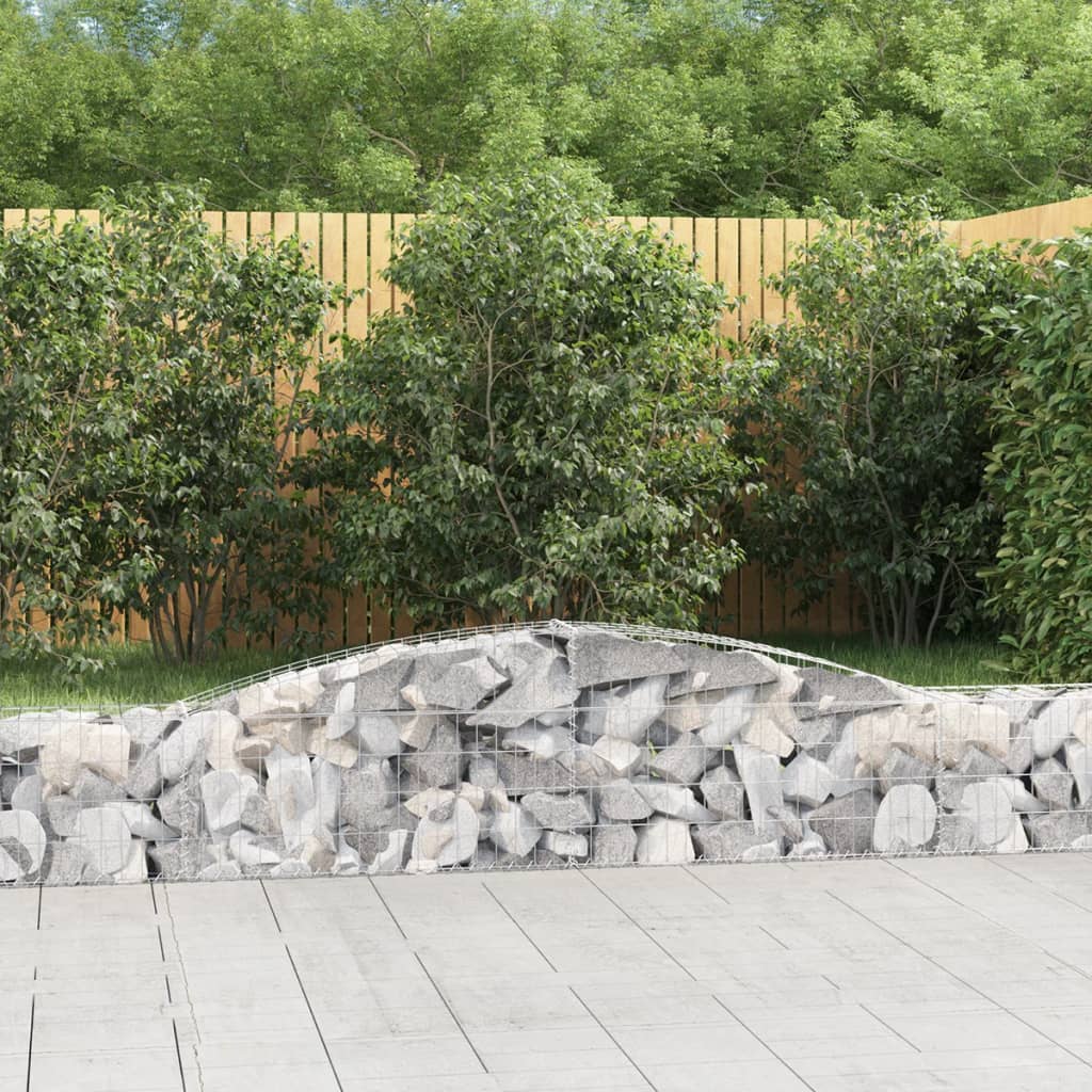 Coșuri gabion arcuite 4 buc, 400x30x40/60 cm, fier galvanizat