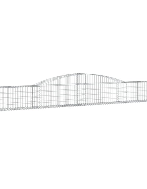 Загрузите изображение в средство просмотра галереи, Coșuri gabion arcuite 5 buc, 400x30x40/60 cm, fier galvanizat
