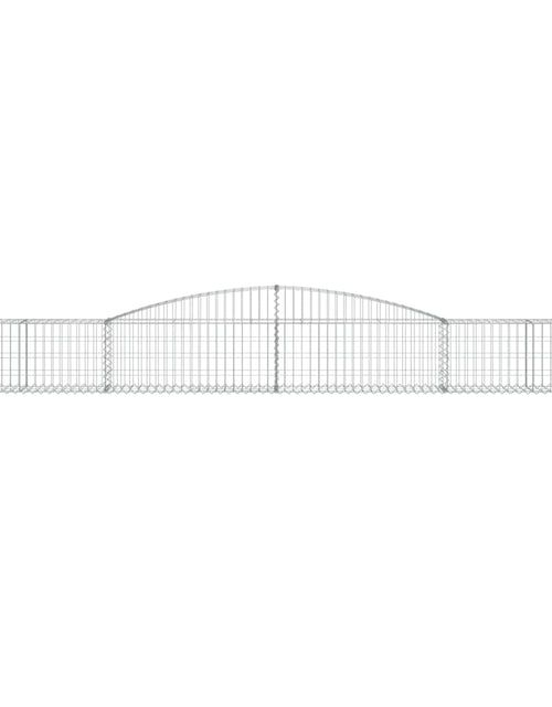 Загрузите изображение в средство просмотра галереи, Coșuri gabion arcuite 5 buc, 400x30x40/60 cm, fier galvanizat
