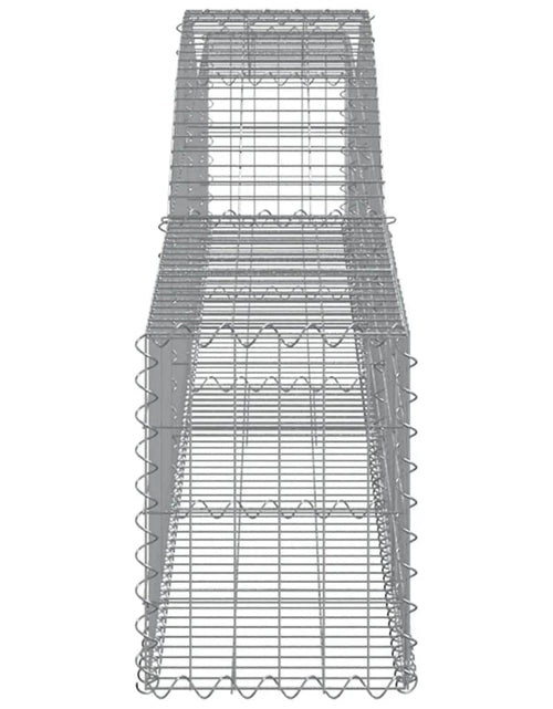 Загрузите изображение в средство просмотра галереи, Coșuri gabion arcuite 5 buc, 400x30x40/60 cm, fier galvanizat
