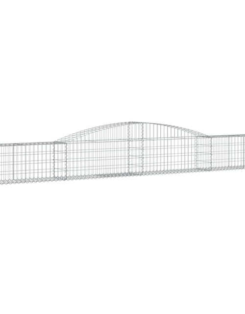 Загрузите изображение в средство просмотра галереи, Coșuri gabion arcuite 6 buc, 400x30x40/60 cm, fier galvanizat
