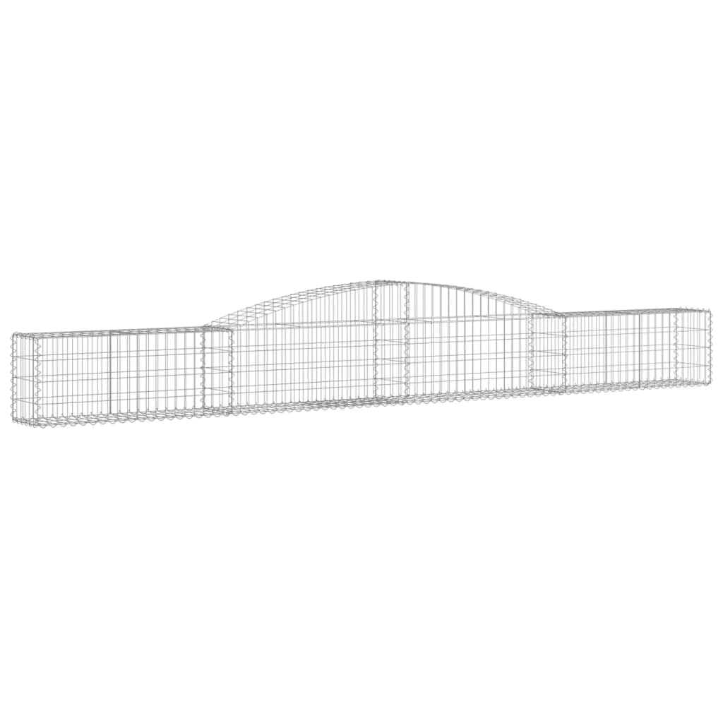 Coșuri gabion arcuite 9 buc, 400x30x40/60 cm, fier galvanizat