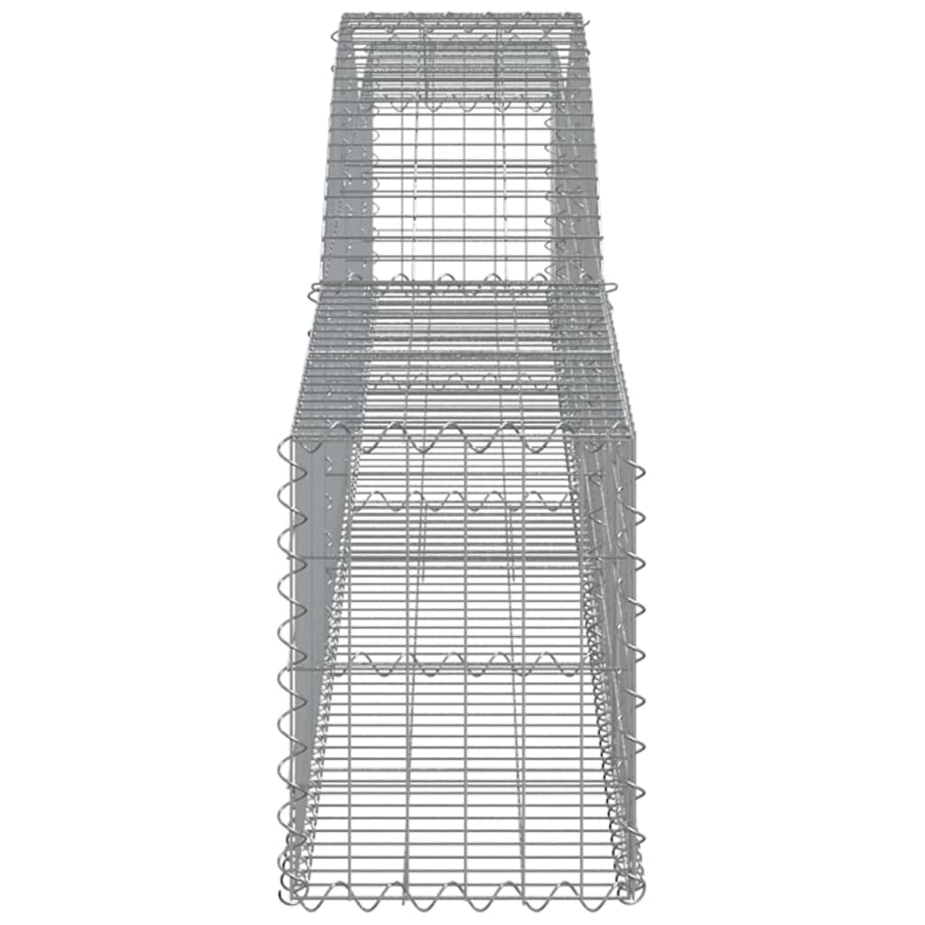 Coșuri gabion arcuite 10 buc, 400x30x40/60 cm, fier galvanizat