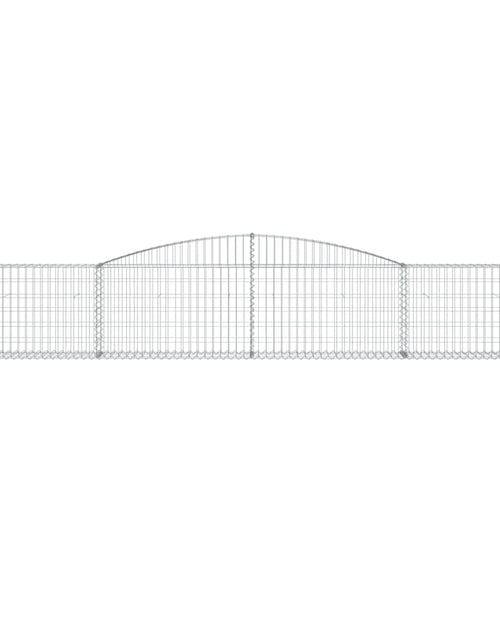 Загрузите изображение в средство просмотра галереи, Coșuri gabion arcuite 2 buc, 400x30x60/80 cm, fier galvanizat
