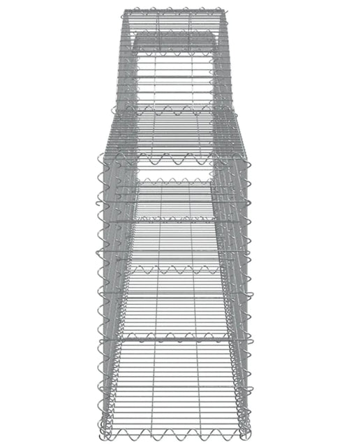 Загрузите изображение в средство просмотра галереи, Coșuri gabion arcuite 2 buc, 400x30x60/80 cm, fier galvanizat
