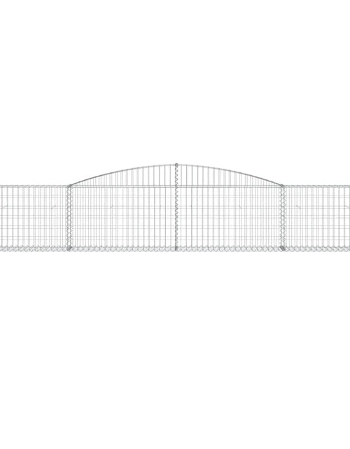 Загрузите изображение в средство просмотра галереи, Coșuri gabion arcuite 3 buc, 400x30x60/80 cm, fier galvanizat
