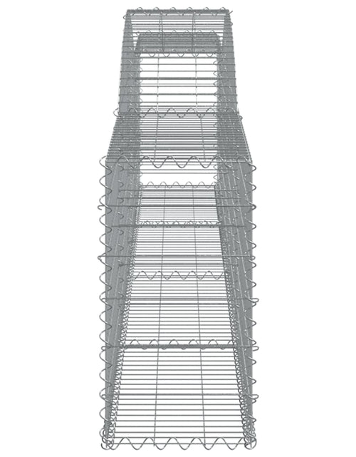 Загрузите изображение в средство просмотра галереи, Coșuri gabion arcuite 3 buc, 400x30x60/80 cm, fier galvanizat
