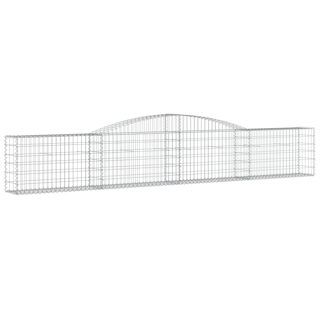 Coșuri gabion arcuite 4 buc, 400x30x60/80 cm, fier galvanizat