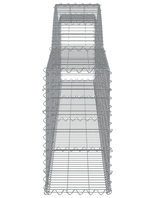 Încărcați imaginea în vizualizatorul Galerie, Coșuri gabion arcuite 4 buc, 400x30x60/80 cm, fier galvanizat
