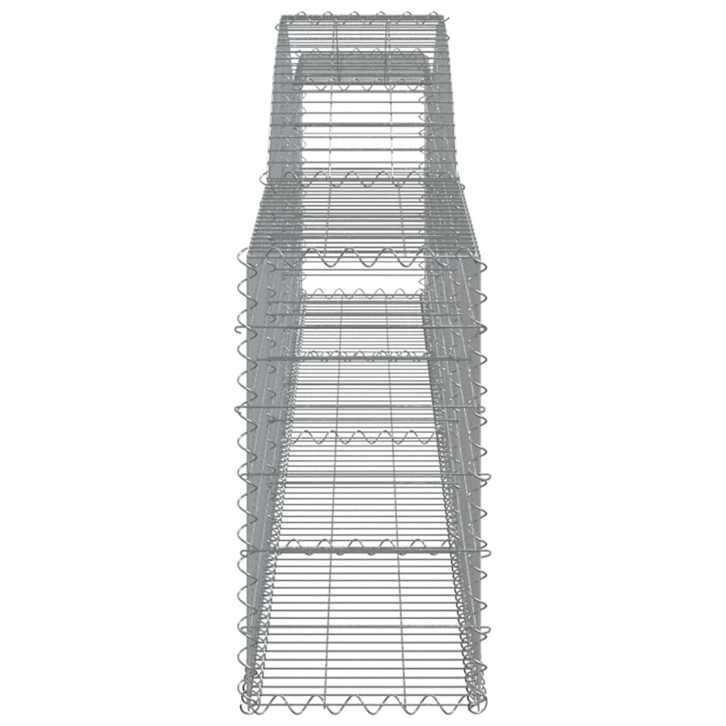 Coșuri gabion arcuite 4 buc, 400x30x60/80 cm, fier galvanizat