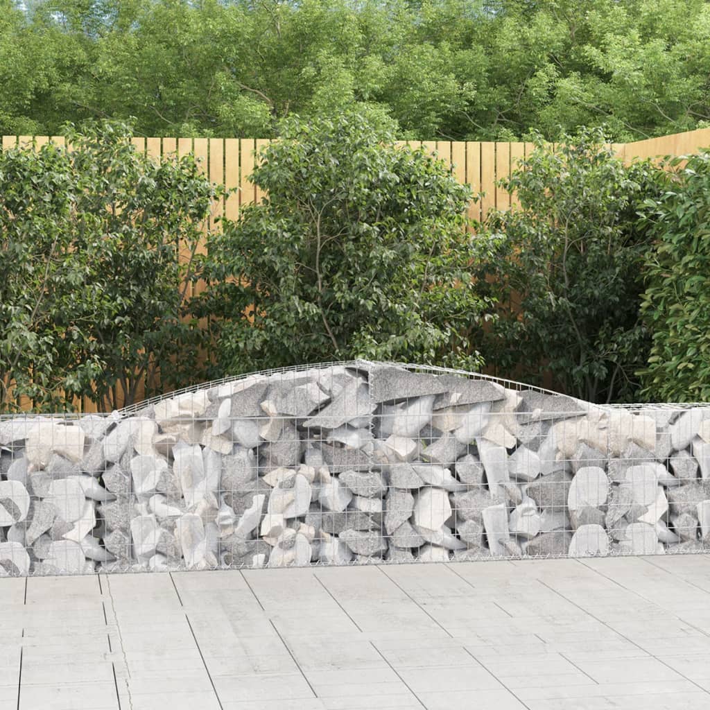 Coșuri gabion arcuite 6 buc, 400x30x60/80 cm, fier galvanizat