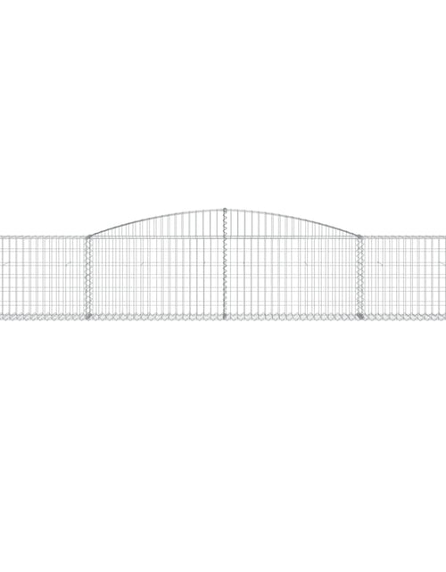 Загрузите изображение в средство просмотра галереи, Coșuri gabion arcuite 7 buc, 400x30x60/80 cm, fier galvanizat
