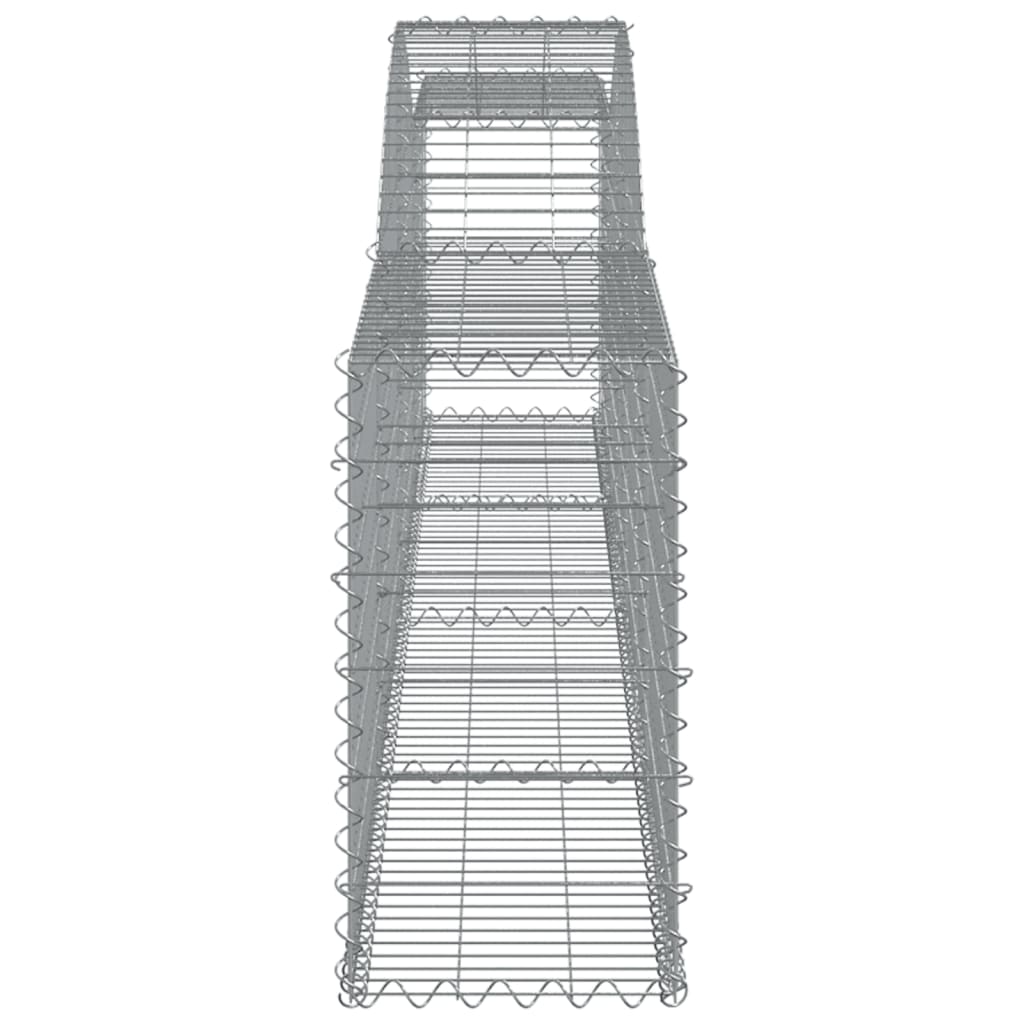 Coșuri gabion arcuite 7 buc, 400x30x60/80 cm, fier galvanizat