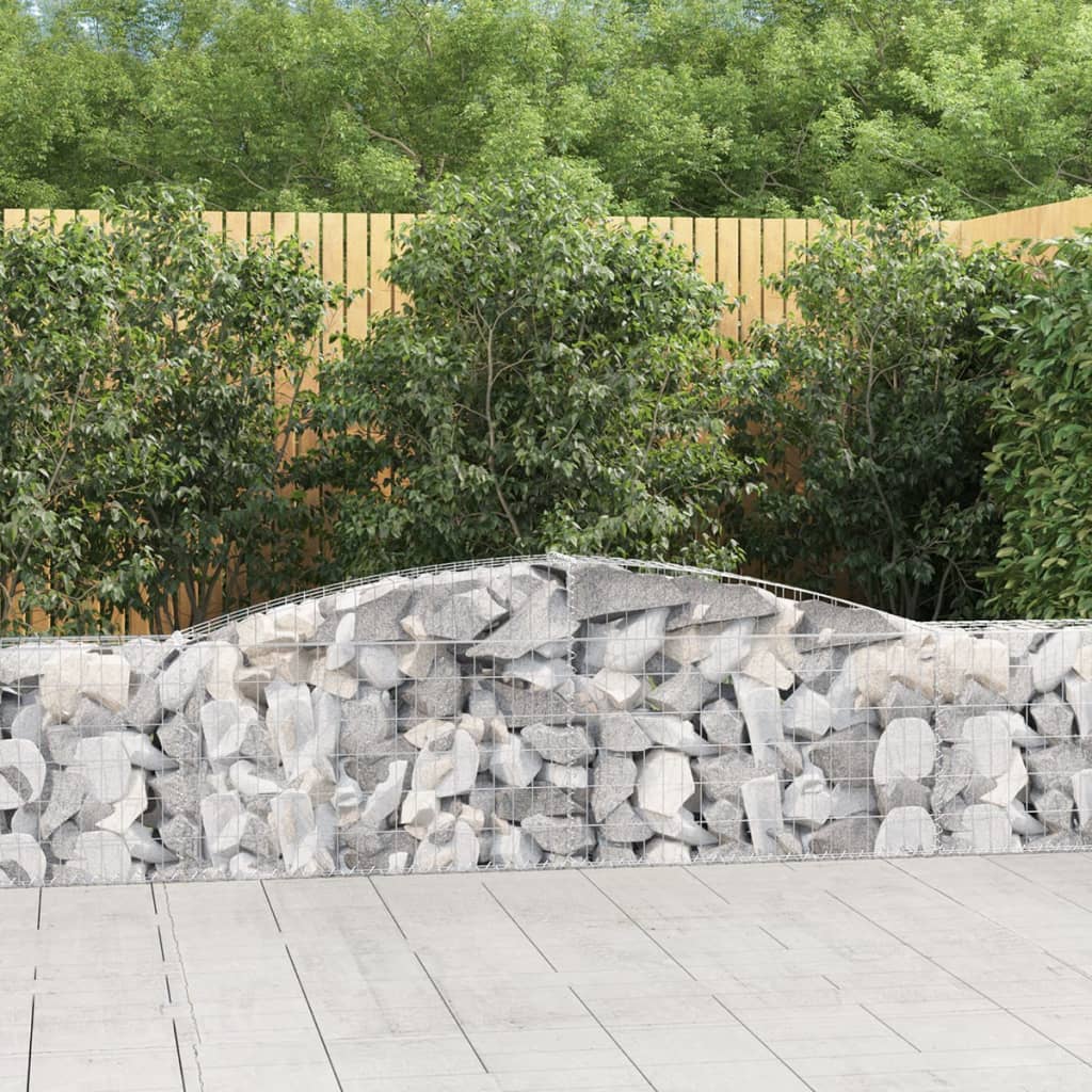 Coșuri gabion arcuite 7 buc, 400x30x60/80 cm, fier galvanizat