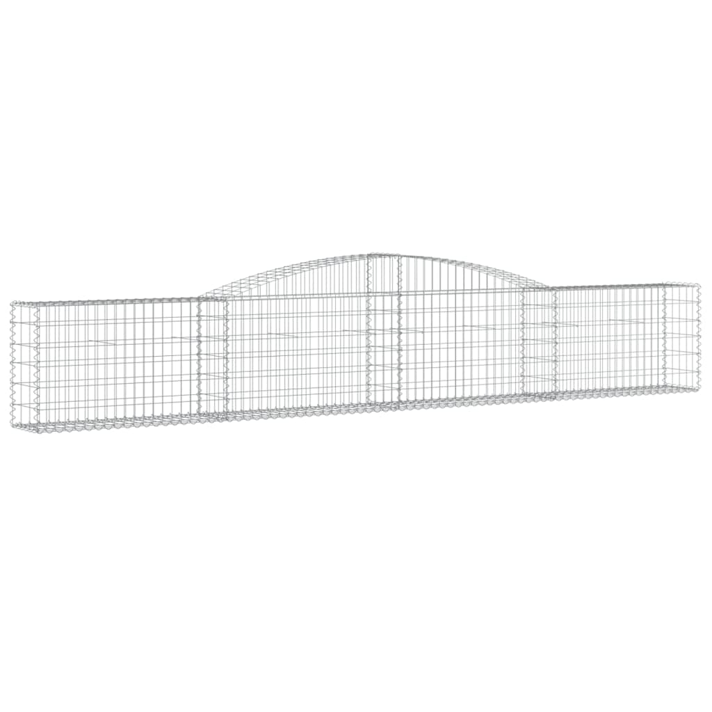 Coșuri gabion arcuite 8 buc, 400x30x60/80 cm, fier galvanizat