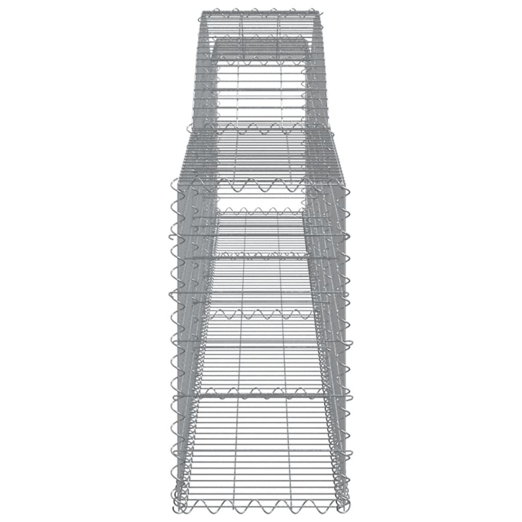 Coșuri gabion arcuite 8 buc, 400x30x60/80 cm, fier galvanizat