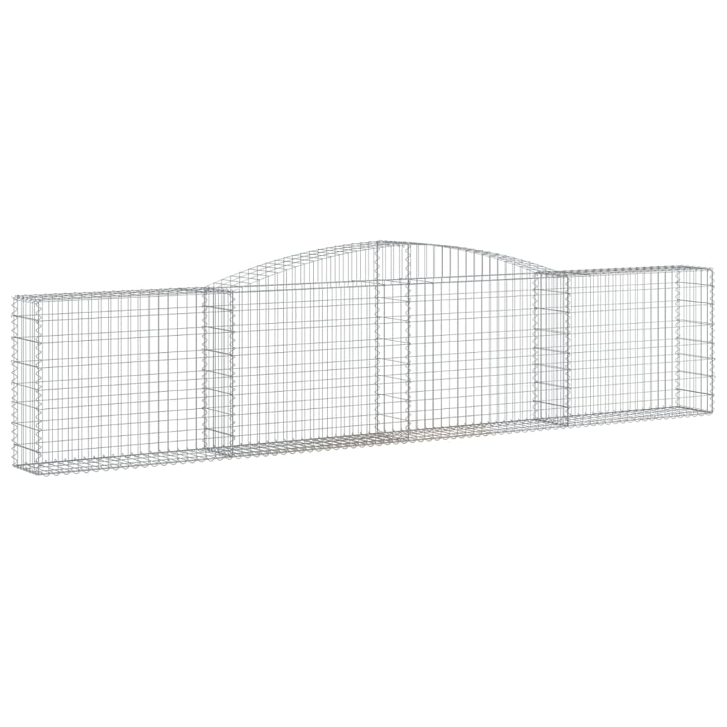 Coșuri gabion arcuite 3 buc, 400x30x80/100 cm, fier galvanizat