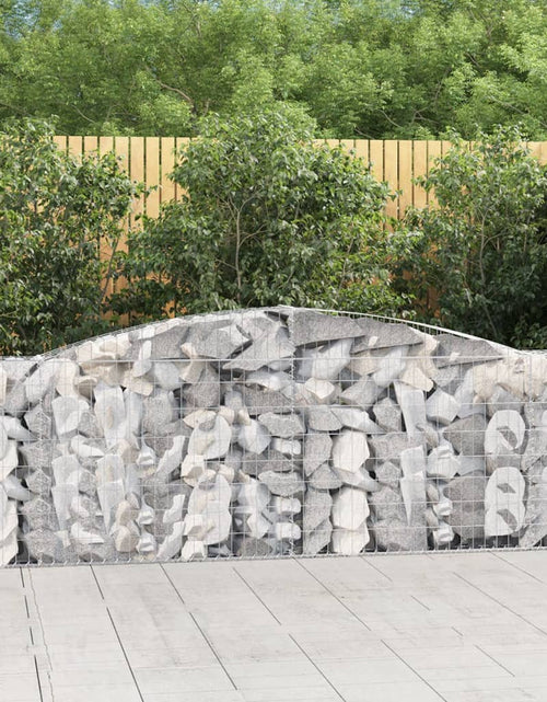 Încărcați imaginea în vizualizatorul Galerie, Coșuri gabion arcuite 3 buc, 400x30x80/100 cm, fier galvanizat
