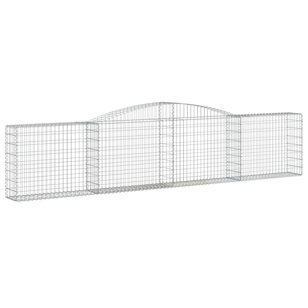 Coșuri gabion arcuite 4 buc, 400x30x80/100 cm, fier galvanizat