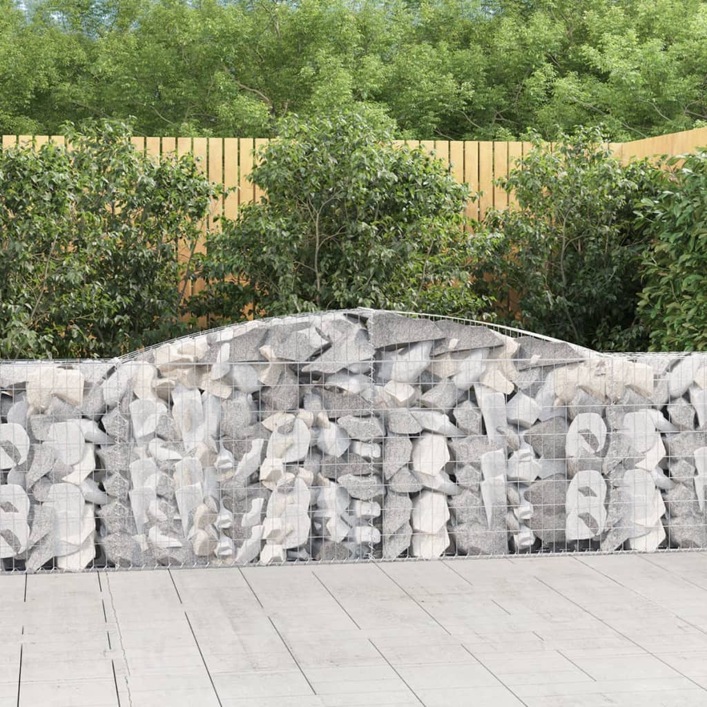 Coșuri gabion arcuite 5 buc, 400x30x80/100 cm, fier galvanizat