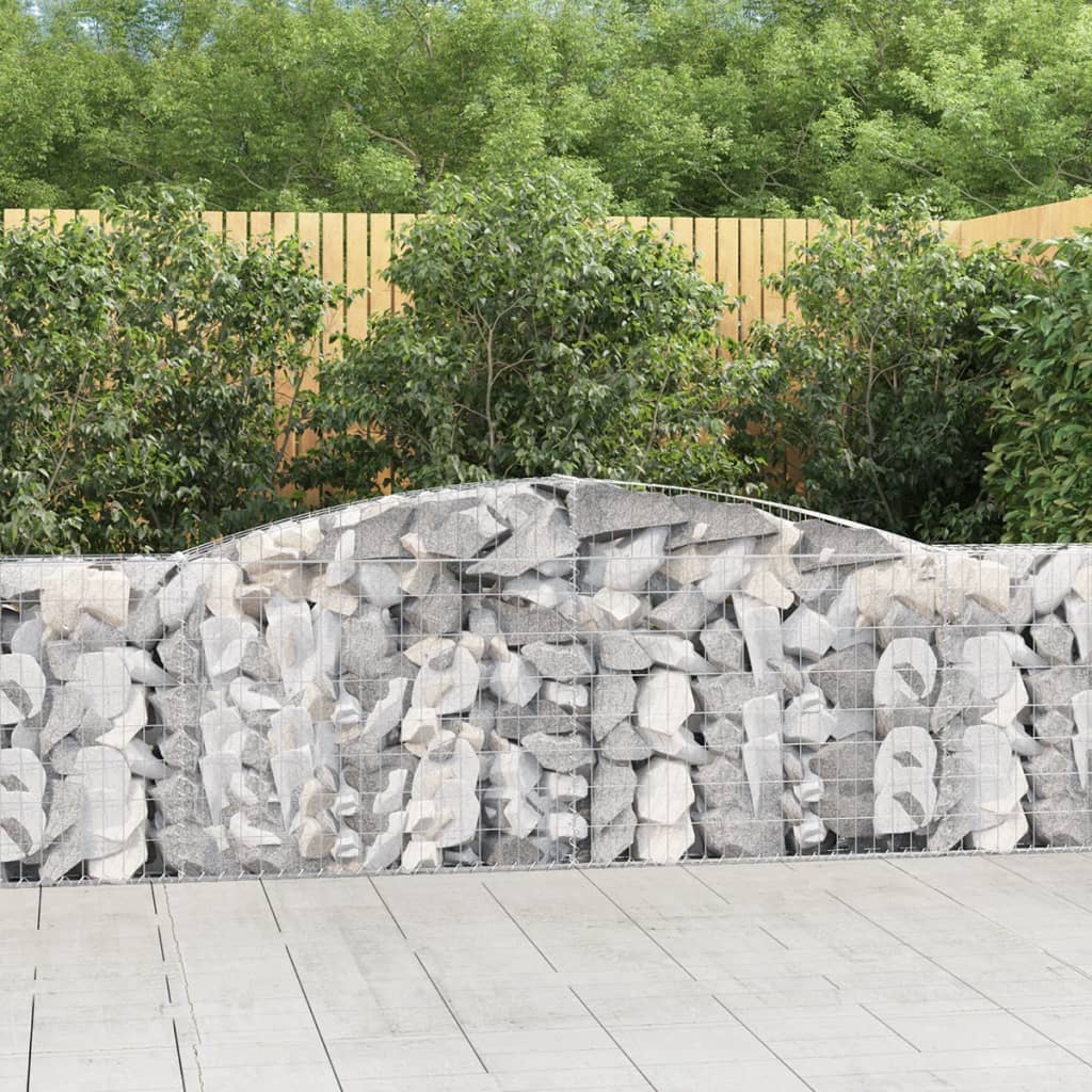 Coșuri gabion arcuite 6 buc, 400x30x80/100 cm, fier galvanizat