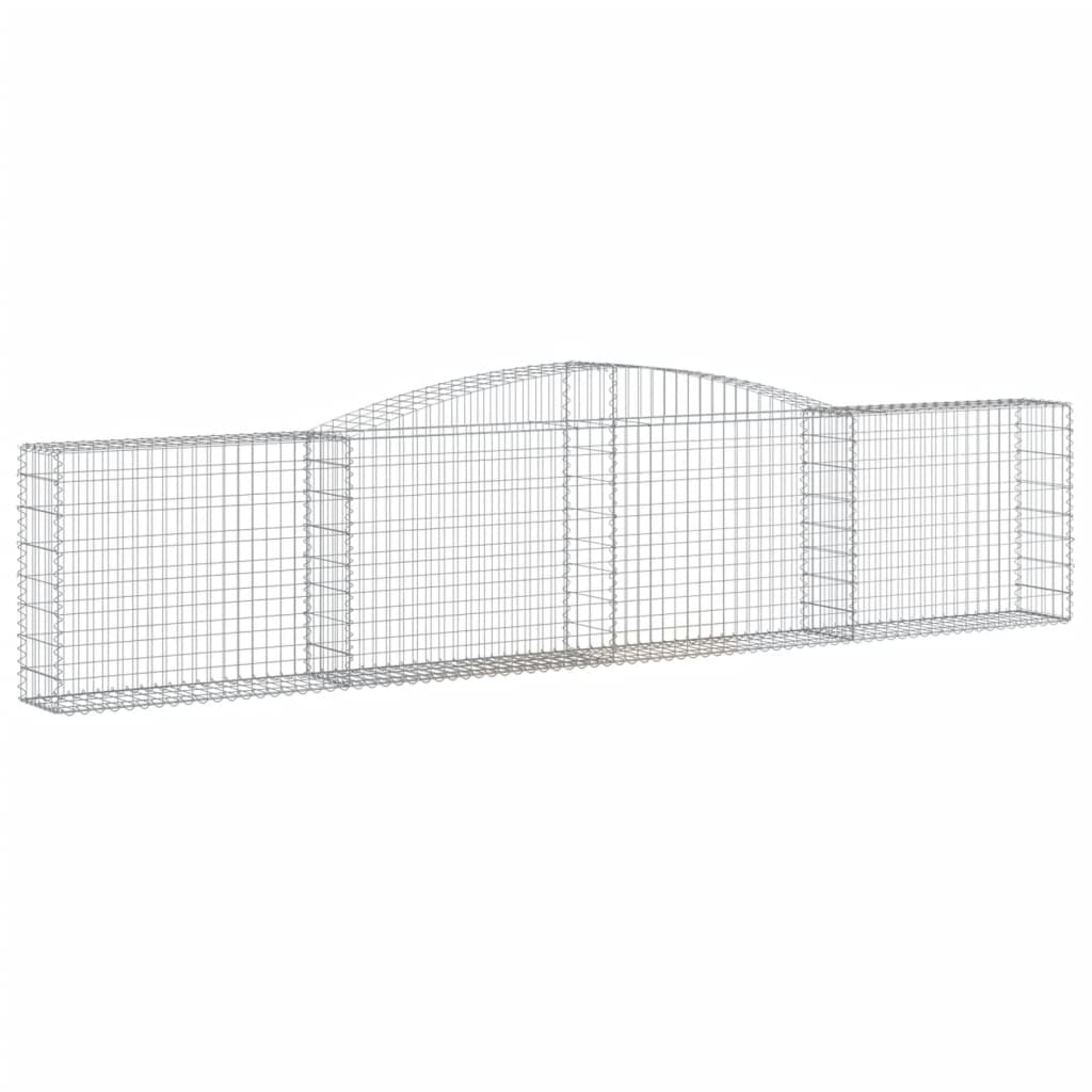 Coșuri gabion arcuite 10 buc, 400x30x80/100 cm, fier galvanizat