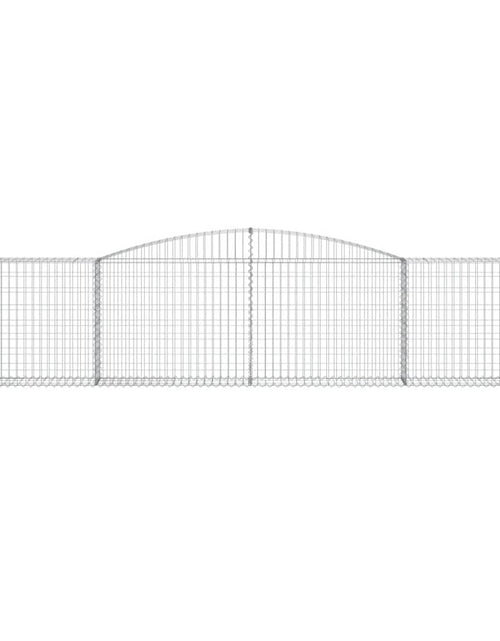 Загрузите изображение в средство просмотра галереи, Coșuri gabion arcuite 10 buc, 400x30x80/100 cm, fier galvanizat
