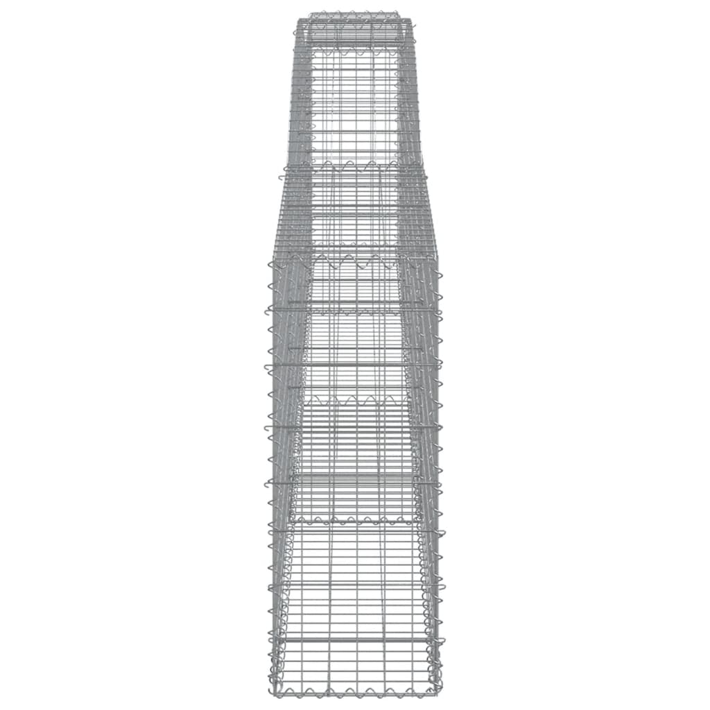 Coșuri gabion arcuite 15 buc, 400x30x80/100 cm, fier galvanizat