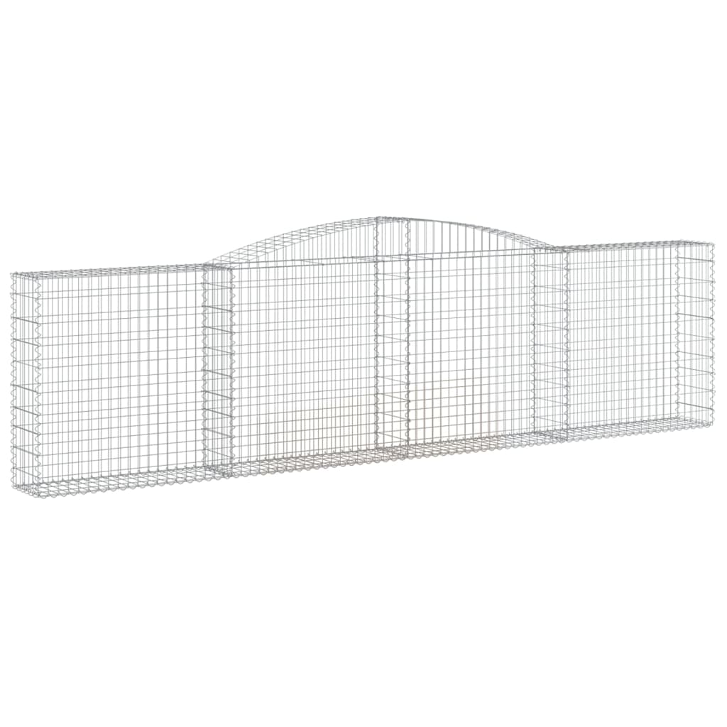 Coșuri gabion arcuite 2 buc, 400x30x100/120 cm fier galvanizat