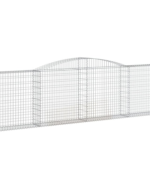 Încărcați imaginea în vizualizatorul Galerie, Coșuri gabion arcuite 3 buc, 400x30x100/120 cm fier galvanizat
