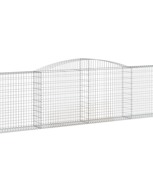 Încărcați imaginea în vizualizatorul Galerie, Coșuri gabion arcuite 4 buc, 400x30x100/120 cm fier galvanizat
